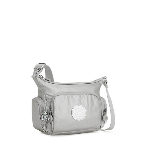 Kipling Gabbie Mini Metallic Crossbody Bags Silver | US92BCSEM