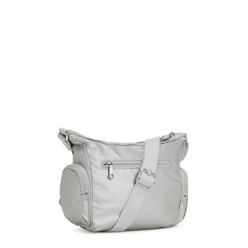 Kipling Gabbie Mini Metallic Crossbody Bags Silver | US92BCSEM