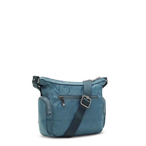 Kipling Gabbie Mini Printed Crossbody Bags Navy Grey | US08NKPSW