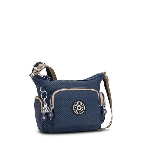 Kipling Gabbie Mini Printed Crossbody Bags Blue | US65NBKQV