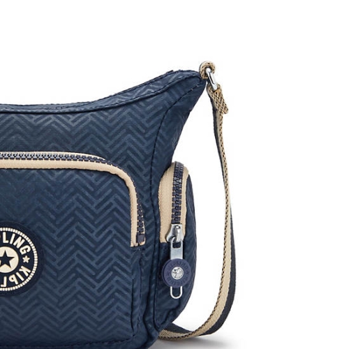 Kipling Gabbie Mini Printed Crossbody Bags Blue | US65NBKQV