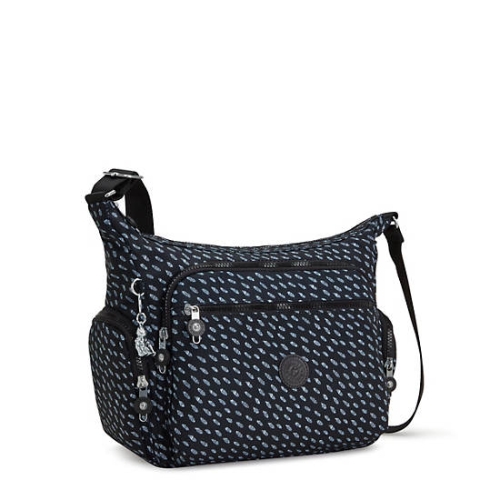 Kipling Gabbie Printed Crossbody Bags Black | US86REBTM