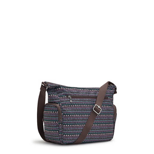 Kipling Gabbie Printed Crossbody Bags Taupe | US86XYZCV