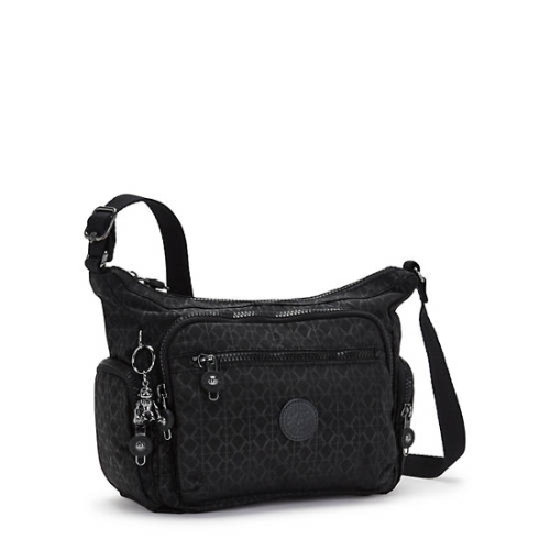 Kipling Gabbie Small Printed Crossbody Bags Black | US76GINBW