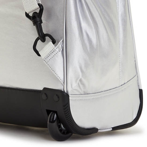 Kipling Gaze Large Metallic Rolling Backpacks White | US18WKPXU