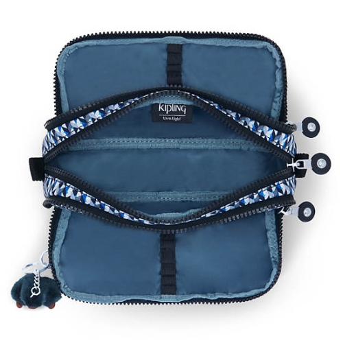 Kipling Gitroy Classic Printed Pencil Case Blue | US95KUQIJ