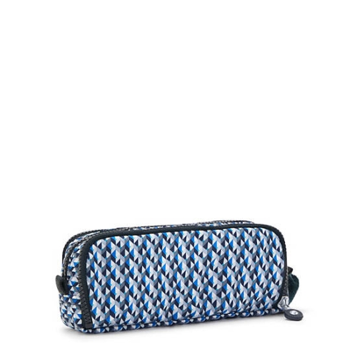 Kipling Gitroy Classic Printed Pencil Case Blue | US95KUQIJ