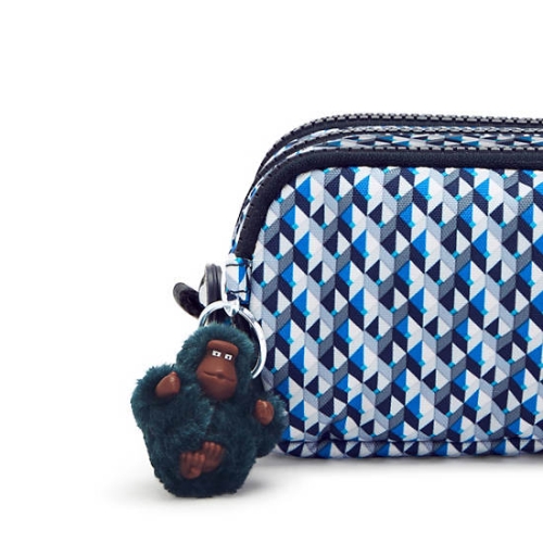 Kipling Gitroy Classic Printed Pencil Case Blue | US95KUQIJ