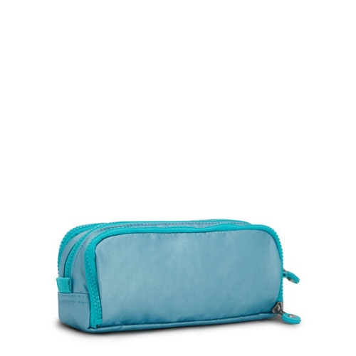 Kipling Gitroy Metallic Pencil Case Pouches Beige Turquoise | US95ZUFGD