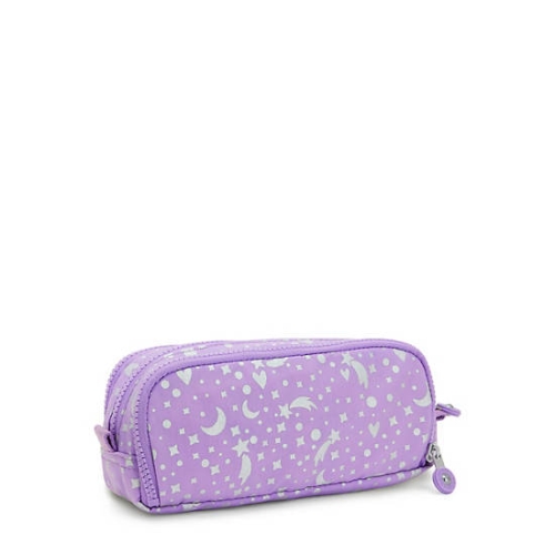 Kipling Gitroy Printed Pencil Case Pouches Metal | US20ADMEJ