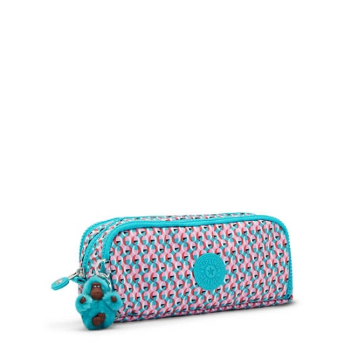 Kipling Gitroy Printed Pencil Case Pouches Turquoise | US42GZWTS