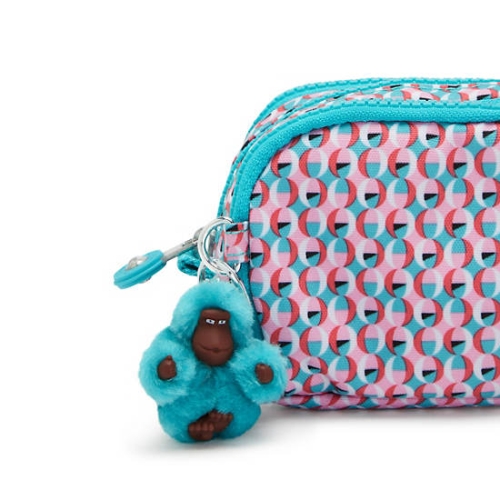 Kipling Gitroy Printed Pencil Case Pouches Turquoise | US42GZWTS