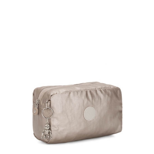 Kipling Gleam Metallic Pouches Beige | US15QTNIH