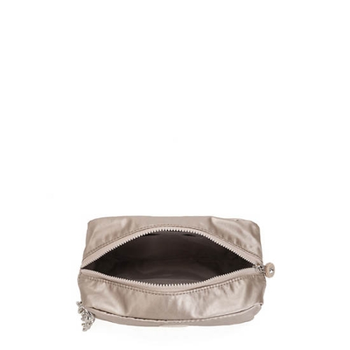 Kipling Gleam Metallic Pouches Beige | US15QTNIH