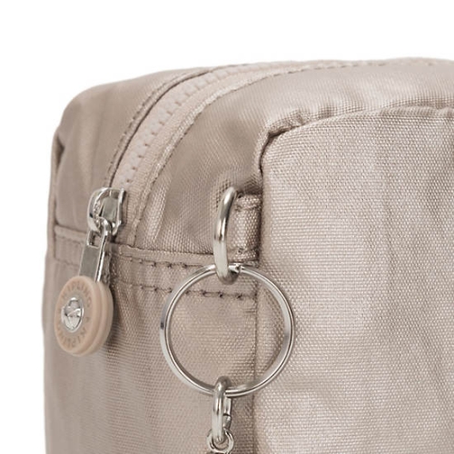 Kipling Gleam Metallic Pouches Beige | US15QTNIH