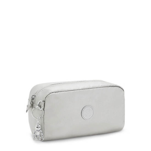 Kipling Gleam Metallic Pouches Silver | US31MDKLX