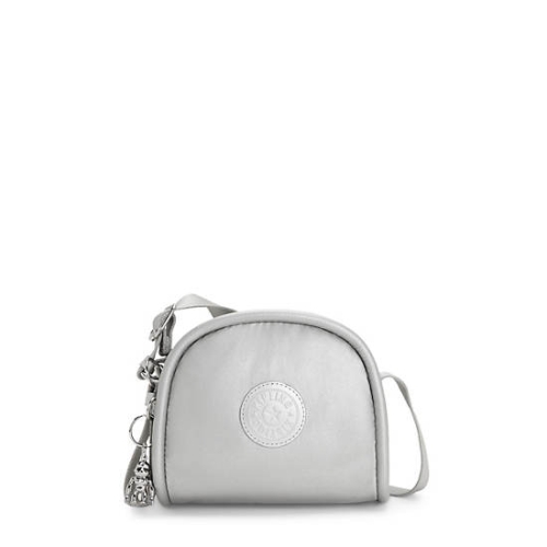 Kipling Jesper Metallic Crossbody Bags Silver | US30ARQZW