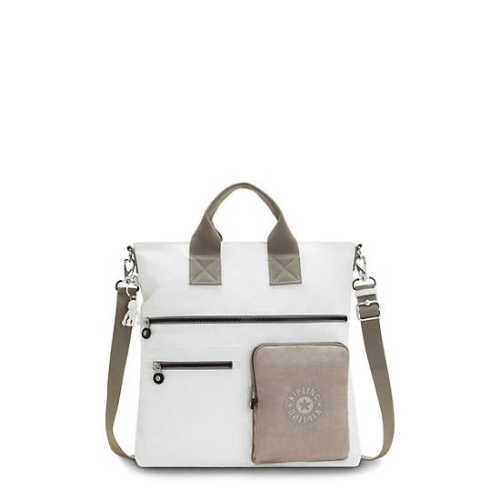 Kipling Jong Tote Bags White | US58XBODS