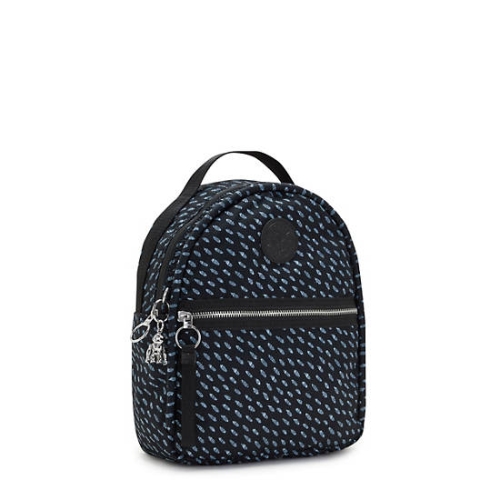 Kipling Kae Printed Backpacks Black | US73EITDB