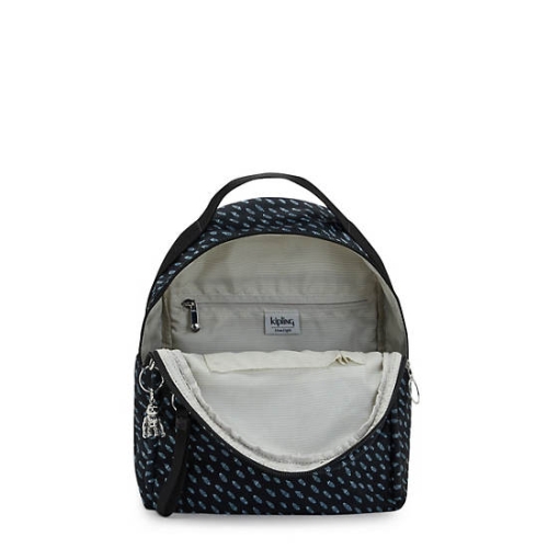 Kipling Kae Printed Backpacks Black | US73EITDB