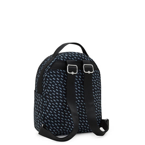 Kipling Kae Printed Backpacks Black | US73EITDB