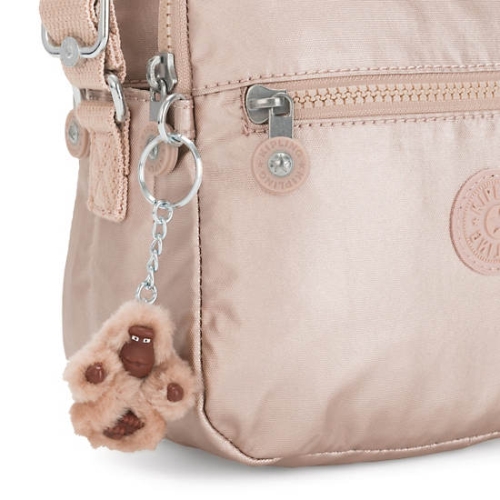 Kipling Keefe Metallic Crossbody Bags Gold | US93ROUDJ