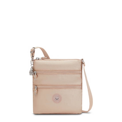 Kipling Keiko Metallic Crossbody Mini Bags Gold | US70GKHRA