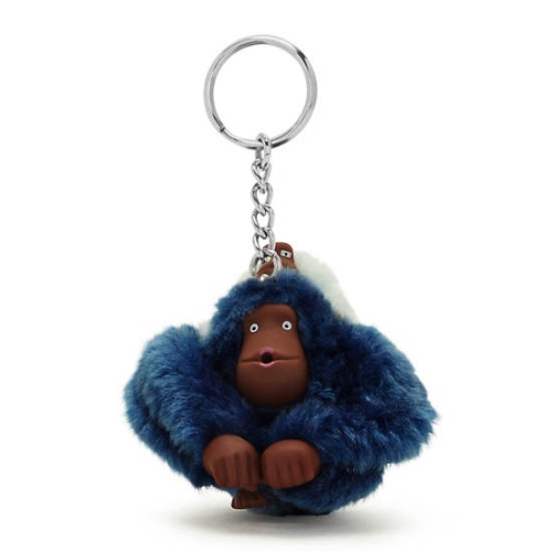 Kipling Mom And Baby Fashion Sven Monkey Keychains Blue | US19KTGJE