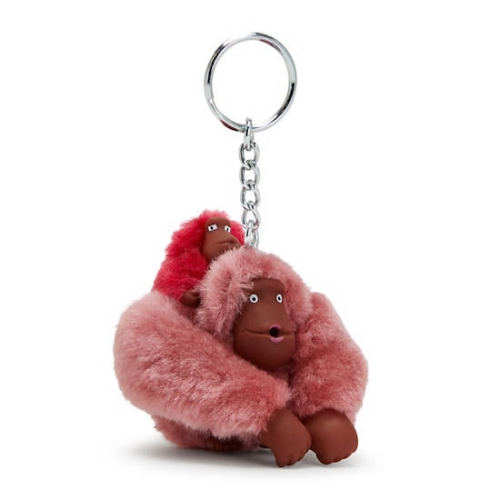 Kipling Mom And Baby Sven Monkey Keychains Red | US27SPOWE