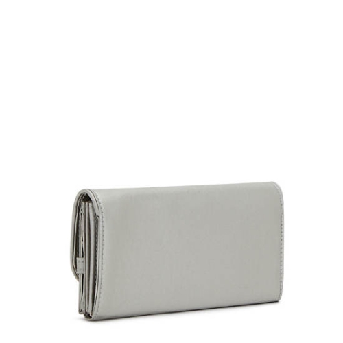 Kipling Money Land Metallic Snap Wallets Silver | US36YAVBT