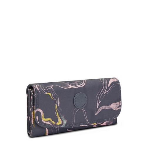 Kipling Money Land Printed Snap Wallets Grey | US43XGZUP