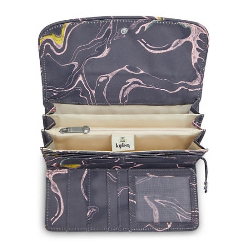 Kipling Money Land Printed Snap Wallets Grey | US43XGZUP