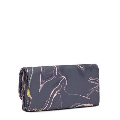 Kipling Money Land Printed Snap Wallets Grey | US43XGZUP