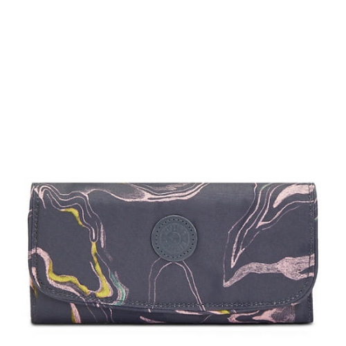 Kipling Money Land Printed Snap Wallets Grey | US43XGZUP