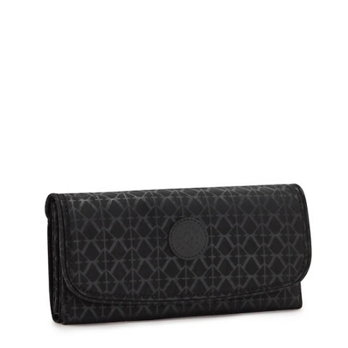 Kipling Money Land Printed Snap Wallets Black | US65JRUSX