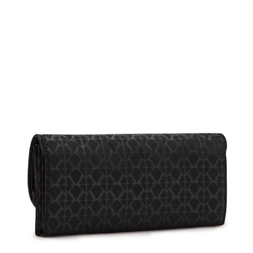 Kipling Money Land Printed Snap Wallets Black | US65JRUSX