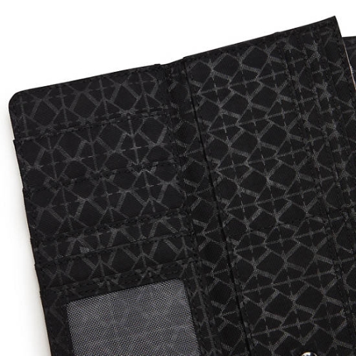 Kipling Money Land Printed Snap Wallets Black | US65JRUSX