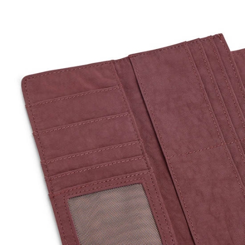 Kipling Money Land Snap Wallets Burgundy | US38SDYHI