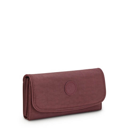 Kipling Money Land Snap Wallets Burgundy | US50HLRMX