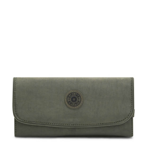 Kipling Money Land Snap Wallets Green | US35BKDUR