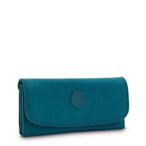 Kipling Money Land Snap Wallets Turquoise | US79CKDPH