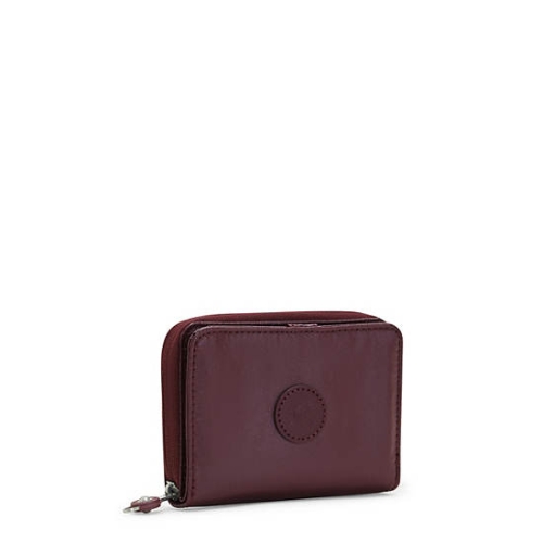 Kipling Money Love Metallic Small Wallets Burgundy | US40MTEFV