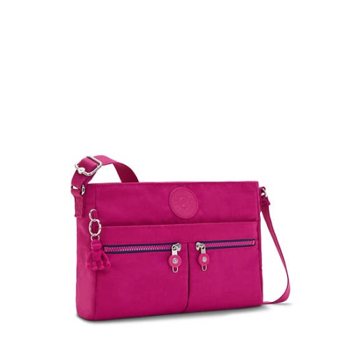 Kipling New Angie Fashion Crossbody Bags Pink Fuchsia | US04QIGKD