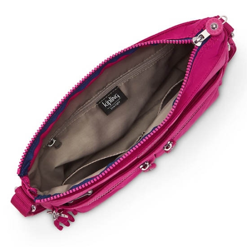 Kipling New Angie Fashion Crossbody Bags Pink Fuchsia | US04QIGKD