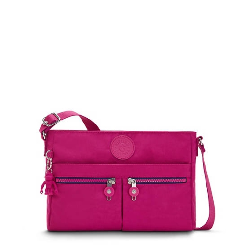 Kipling New Angie Fashion Crossbody Bags Pink Fuchsia | US04QIGKD