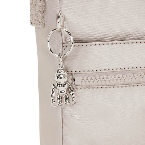 Kipling New Angie Metallic Crossbody Bags Beige | US79NDUCI