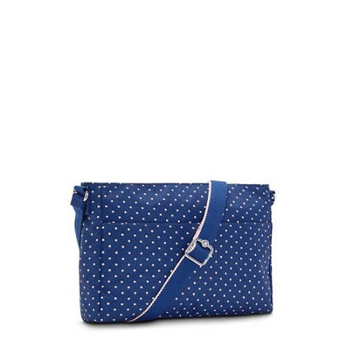 Kipling New Angie Printed Crossbody Bags Blue | US10RYSJW