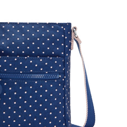 Kipling New Angie Printed Crossbody Bags Blue | US10RYSJW