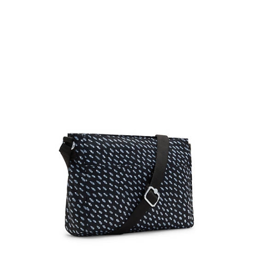 Kipling New Angie Printed Crossbody Bags Black | US43AFIGJ