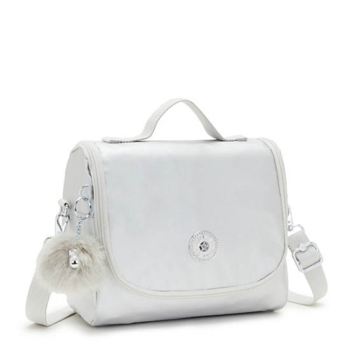 Kipling New Kichirou Metallic Lunch Bag Beige | US31FBMCI